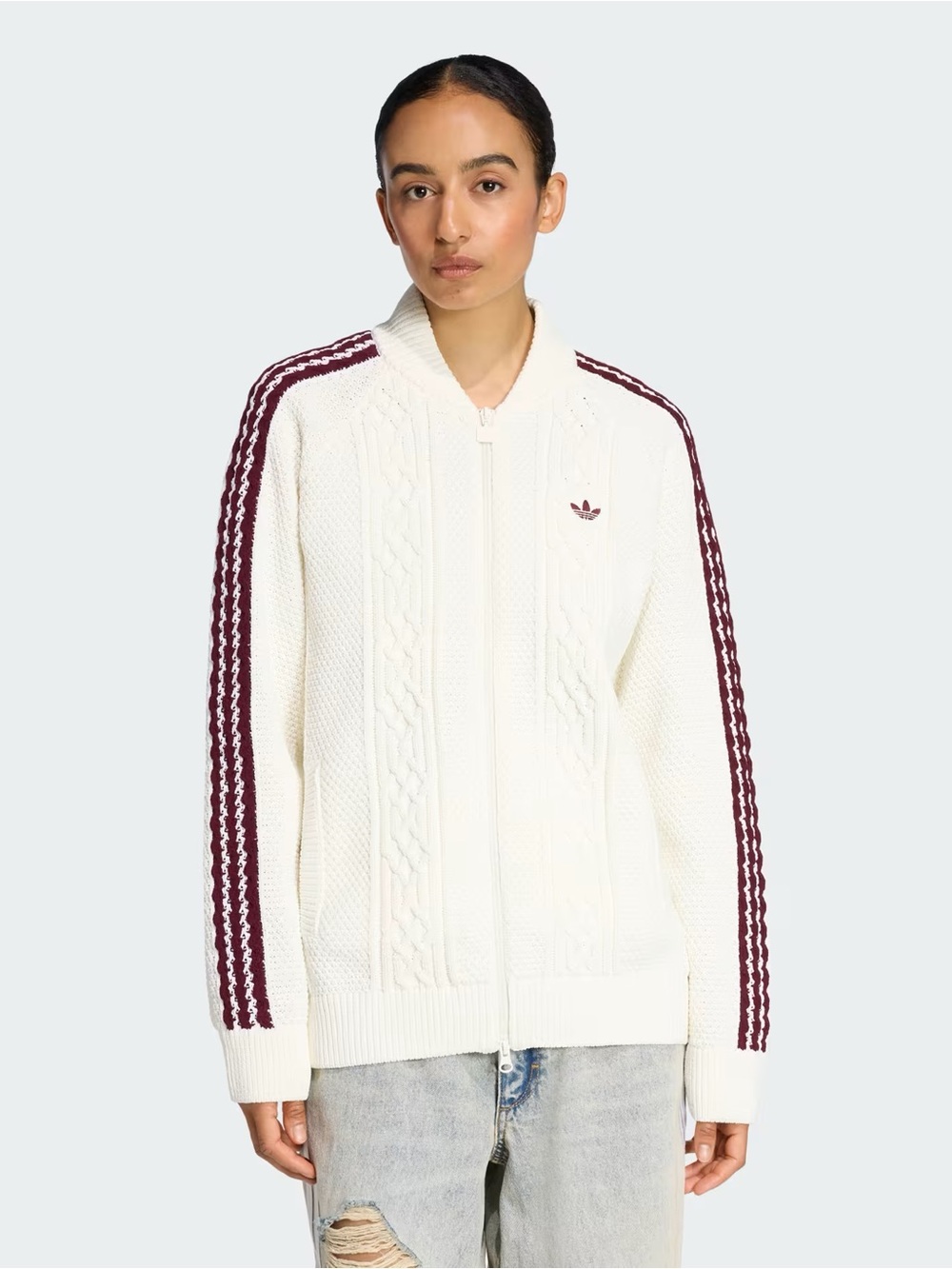adidas ORIGINALS ARCHIVE CUTLINE KNIT TRACK TOP - US Size L